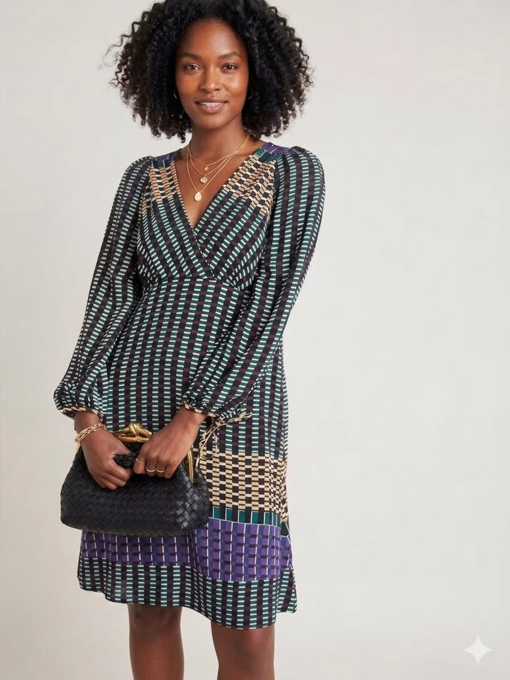 Maeve by Anthropologie Gianna Geometric Tunic Dress Size US 0 OB1052528